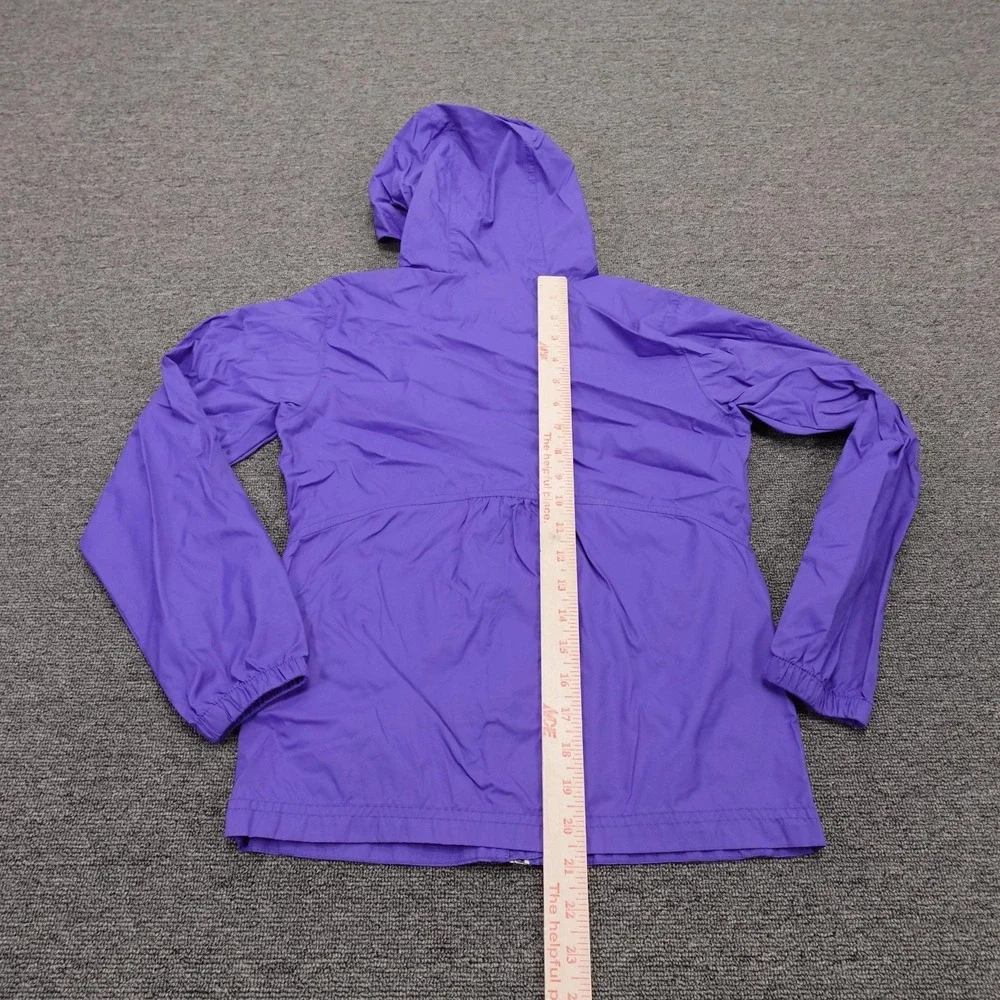 Columbia Jacket Youth Medium 10-12 Purple Hooded Lightweight Windbreaker Rain